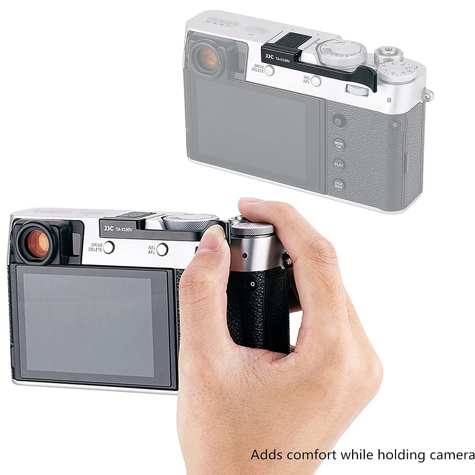 Foto 7 pulgar | Empuñadura Metálica Jjc Deluxe Con El Pulgar Hacia Arriba Para Fujifilm X100vi/x-e4  Color Negro - Venta Internacional.