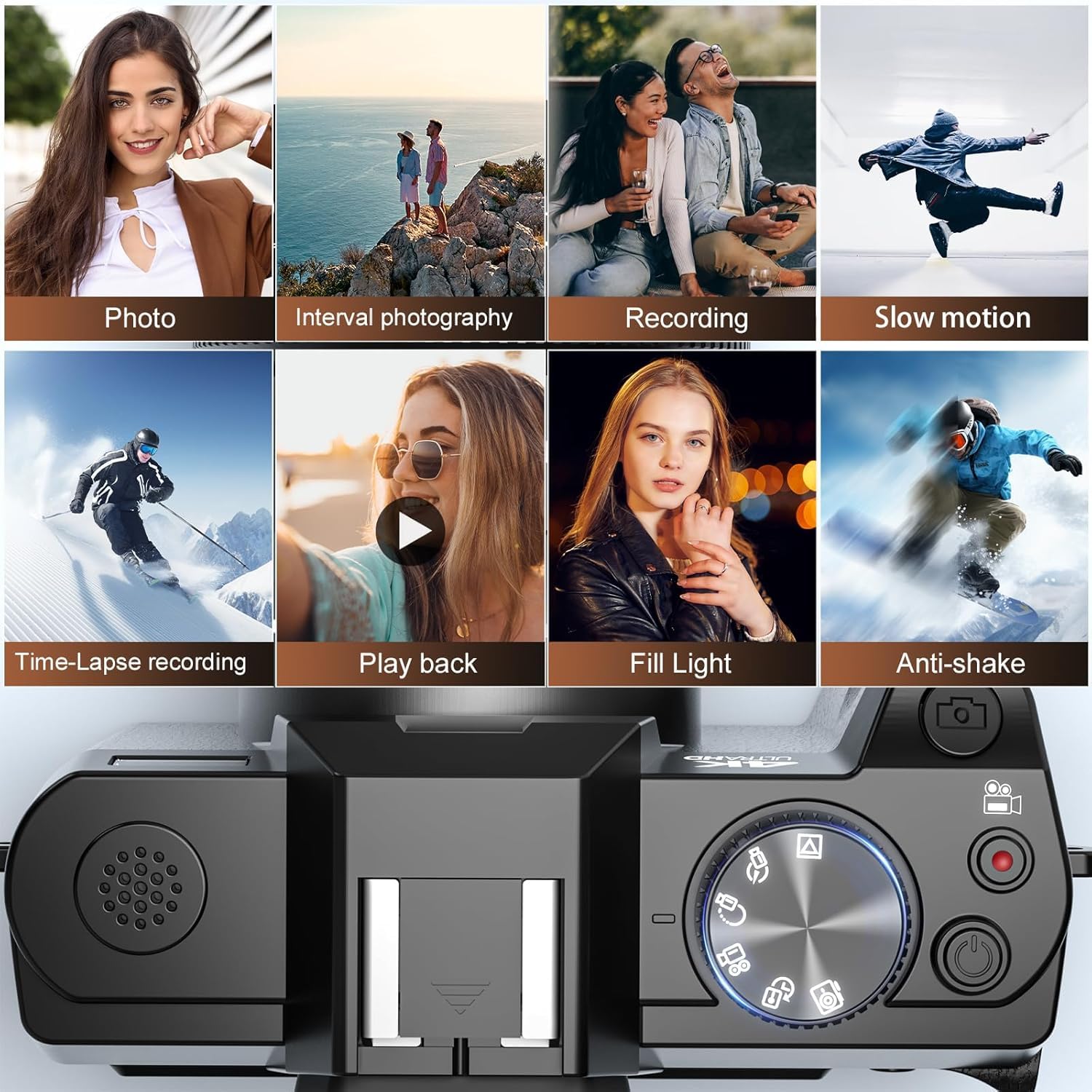 Foto 5 pulgar | Cámara Digital Nbd 5k  48 Mp  Enfoque Automático  Vlogs  Vídeo  32 Gb  Negra - Venta Internacional.