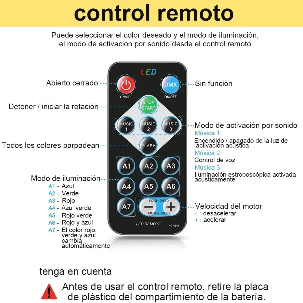 Foto 2 | Cabezal Móvil Led con Control Remoto Malubero color Negro