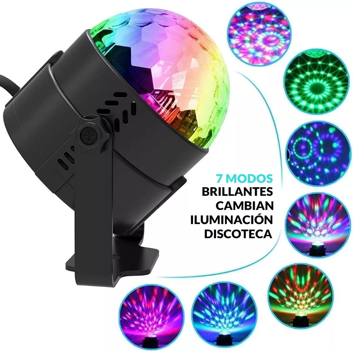 Foto 3 pulgar | Set Proyector de Luz  Eo Safe Imports ESI-3965 color Negro Disco para Escenario LED RGB 2 PZAS