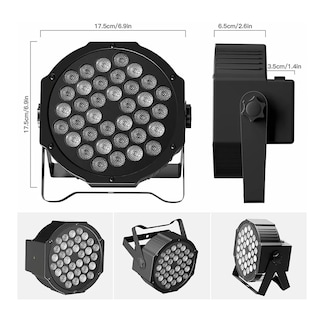 Foto 3 | Cañón de Luces Led Belug para Fiestas Multicolor color Negro 2 Piezas