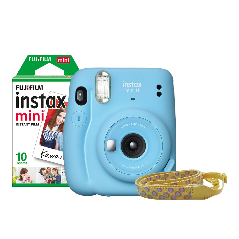 Foto 2 pulgar | Instax Mini 11 color Azul incluye Correa y Pelicula