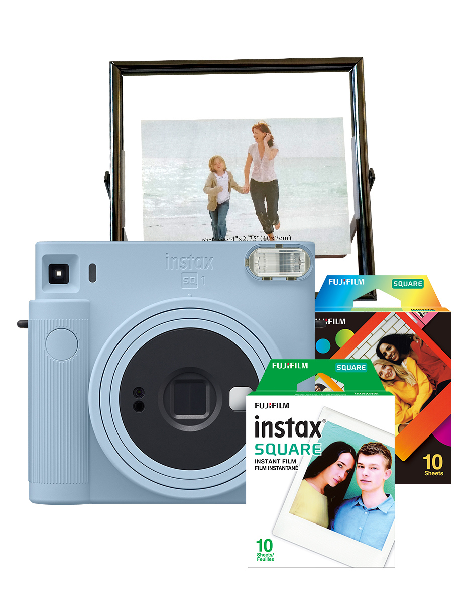 Foto 1 | Paq. Cámara Instax SQ1 Azul + Porta Retrato + Pelicula + Película Especial