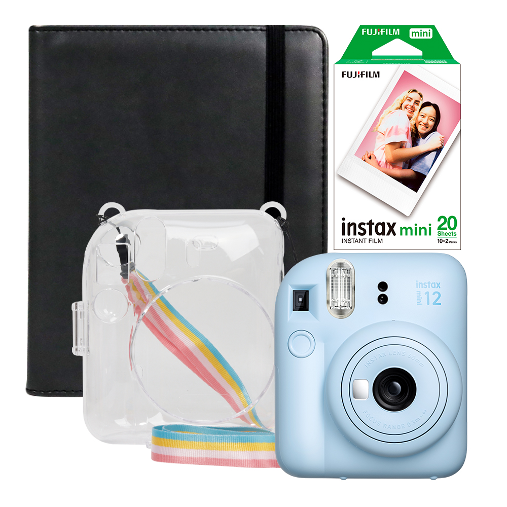 Foto 2 pulgar | Paquete Instax Mini 12 Azul + 20 Fotos + Funda + Álbum