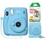 Cámara Fujifilm Instax Mini 11 Azul Cielo Con Funda Y Película - Venta Internacional.
