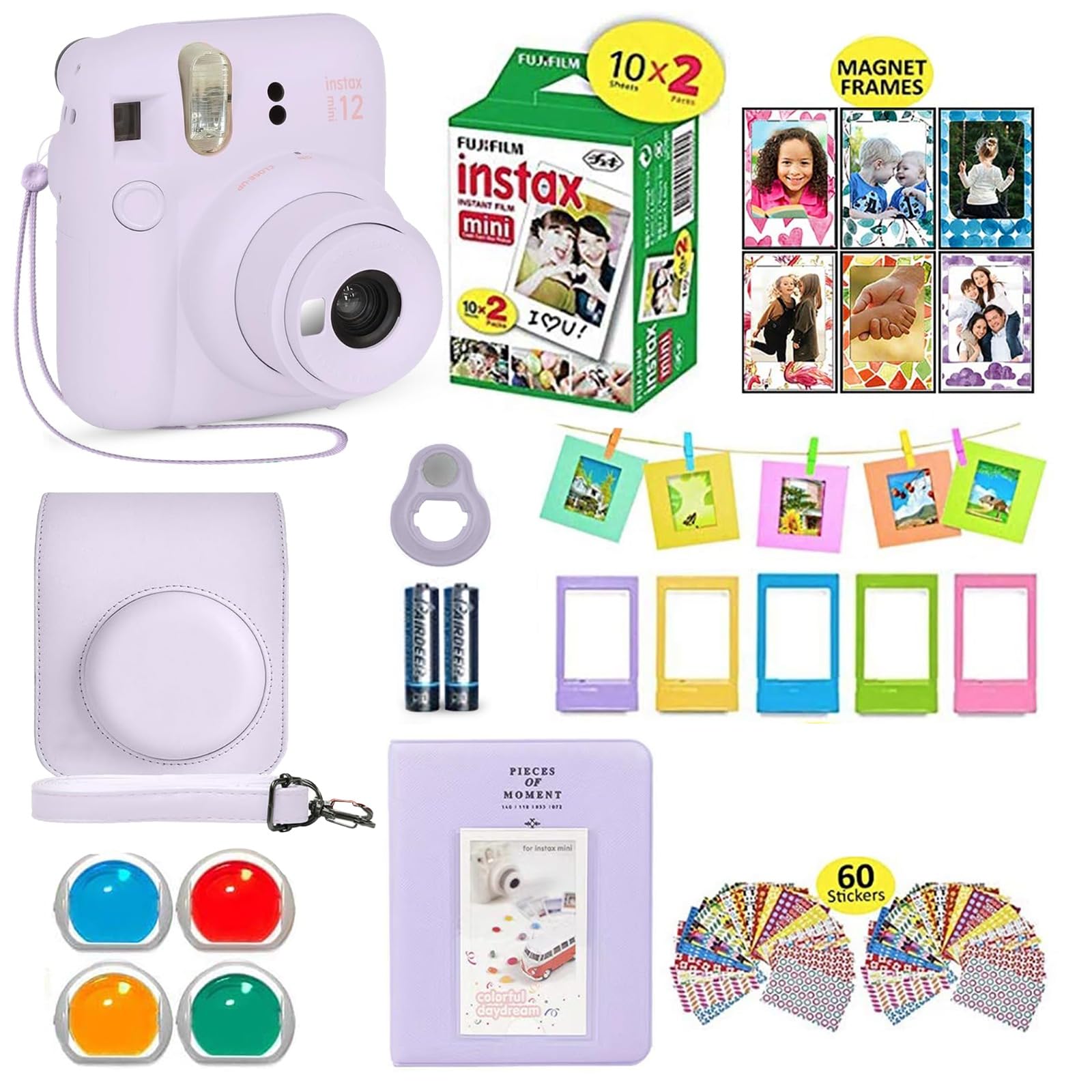 Foto 2 pulgar | Cámara Fujifilm Instax Mini 12 Púrpura Con 20 Hojas De Película - Venta Internacional.