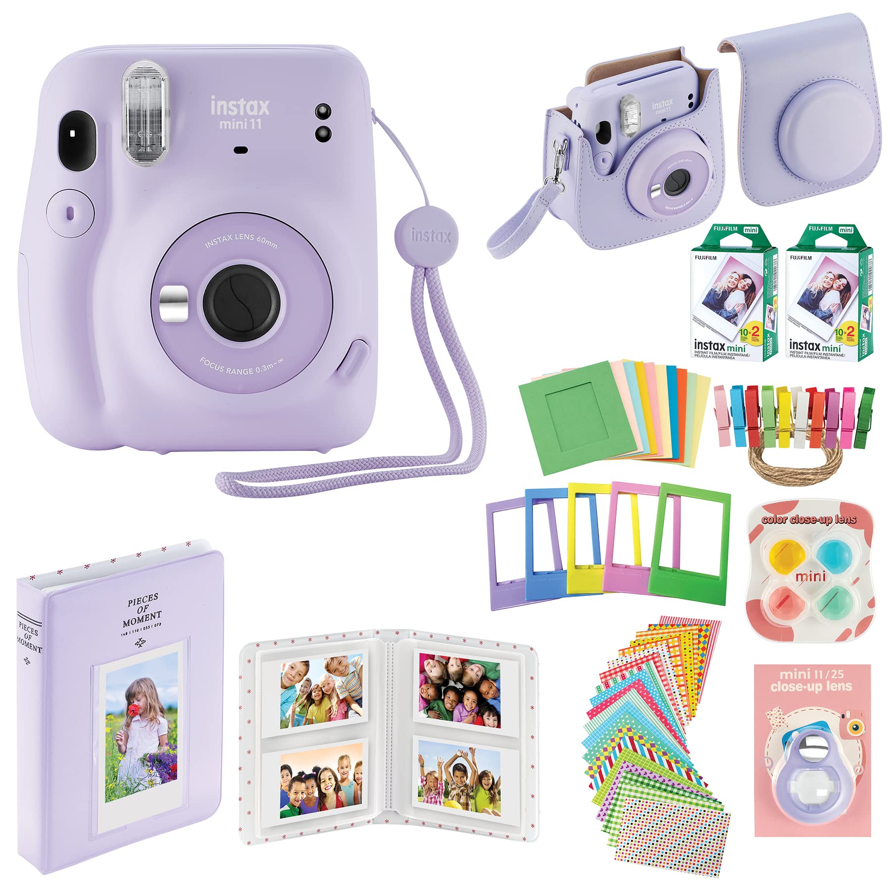 Foto 2 pulgar | Cámara Instantánea Fujifilm Instax Mini 11 Con 40 Películas Y Paquete - Venta Internacional.