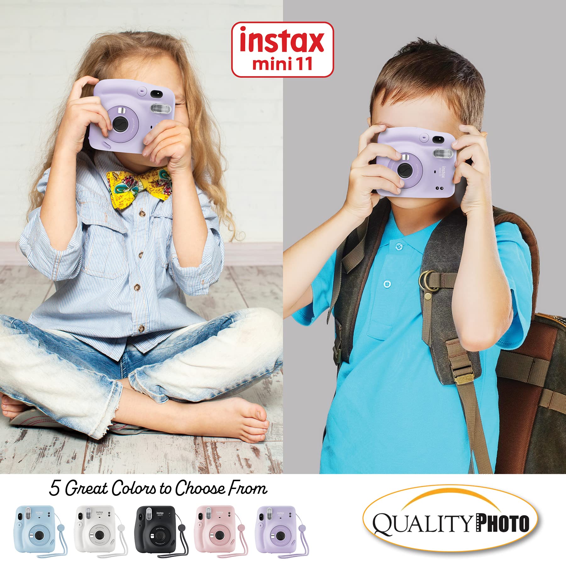 Foto 8 pulgar | Cámara Instantánea Fujifilm Instax Mini 11 Con 40 Películas Y Paquete - Venta Internacional.