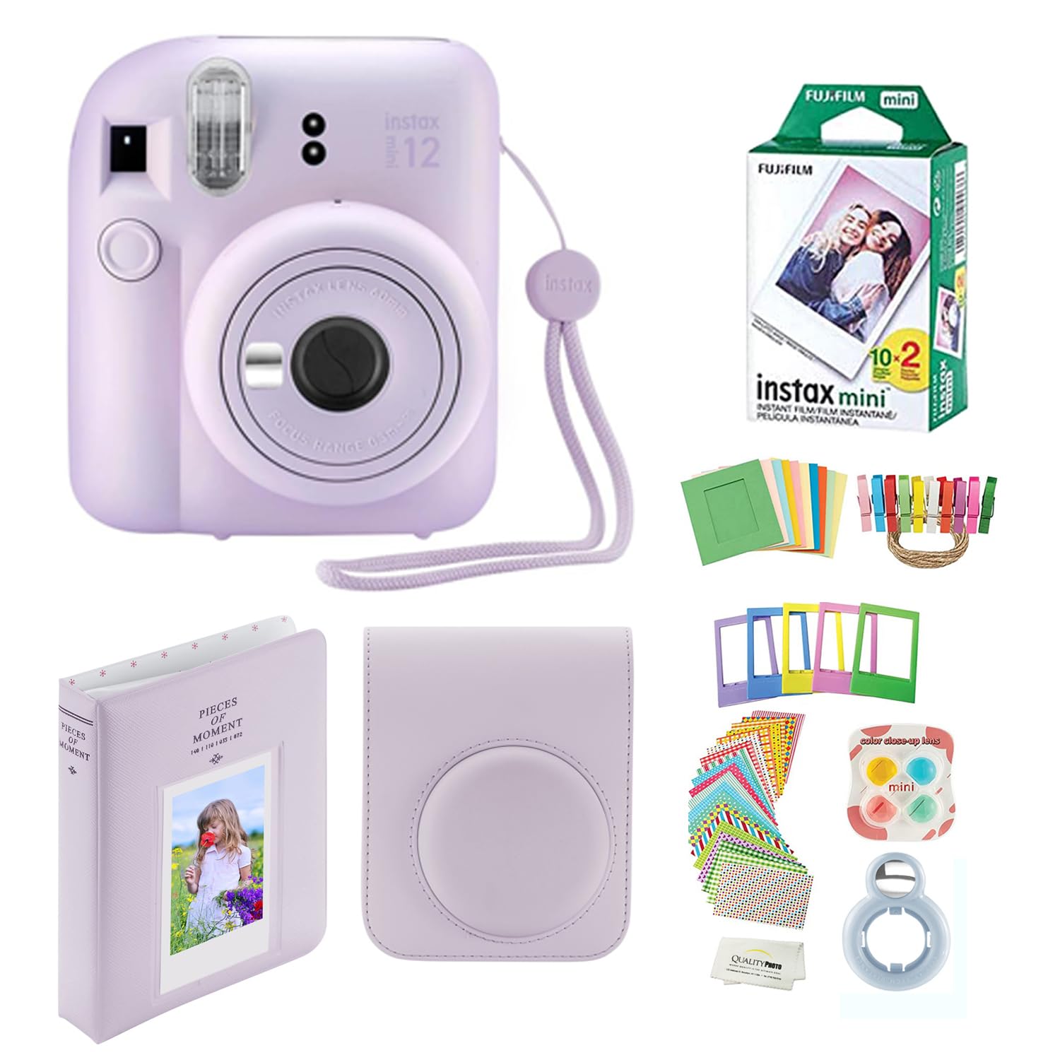 Cámara Fujifilm Instax Mini 12 Con Funda, 20 Películas Y Acceso. - Venta Internacional. $4,573