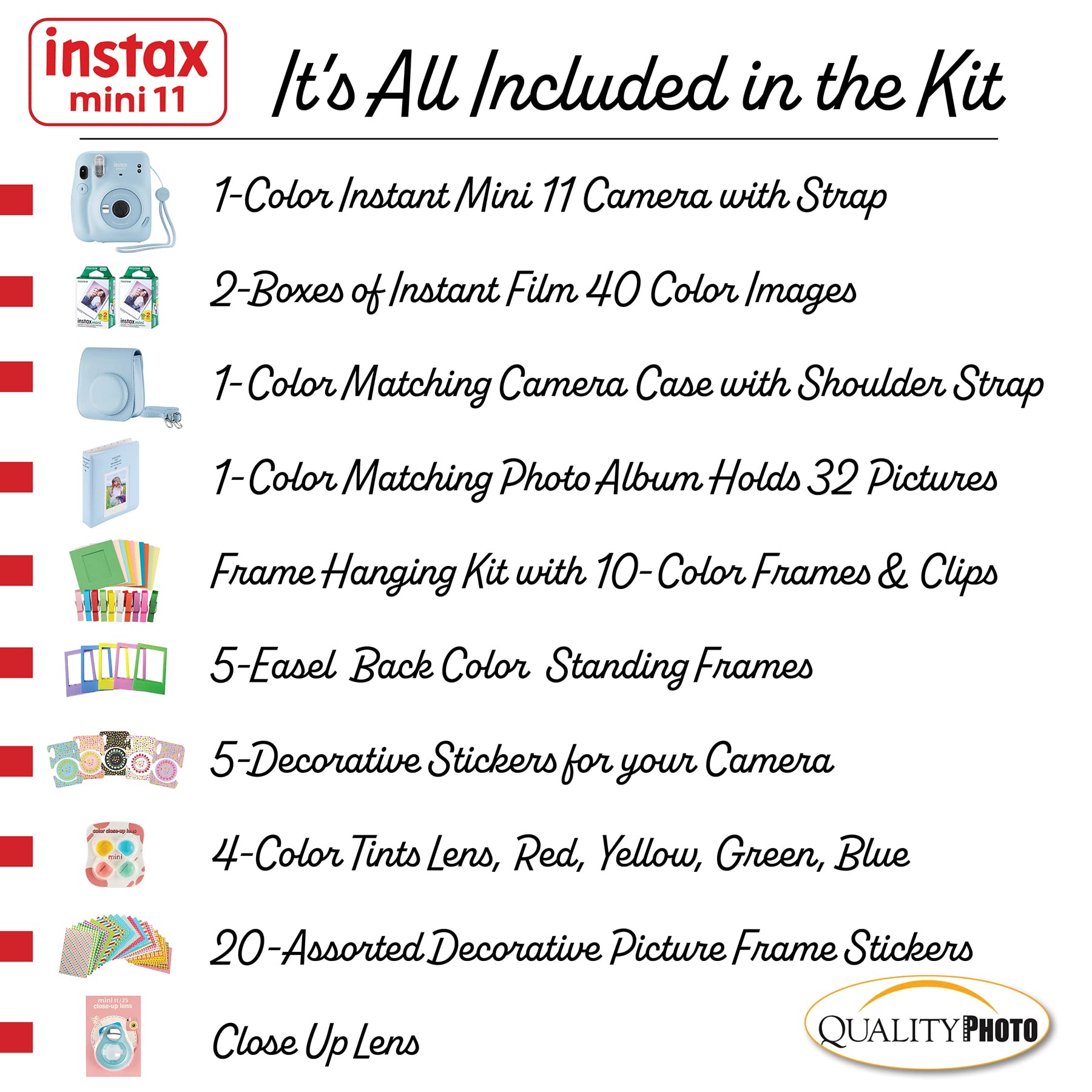 Foto 4 pulgar | Cámara Instantánea Fujifilm Instax Mini 11 Con 40 Películas Y Accesorios - Venta Internacional.