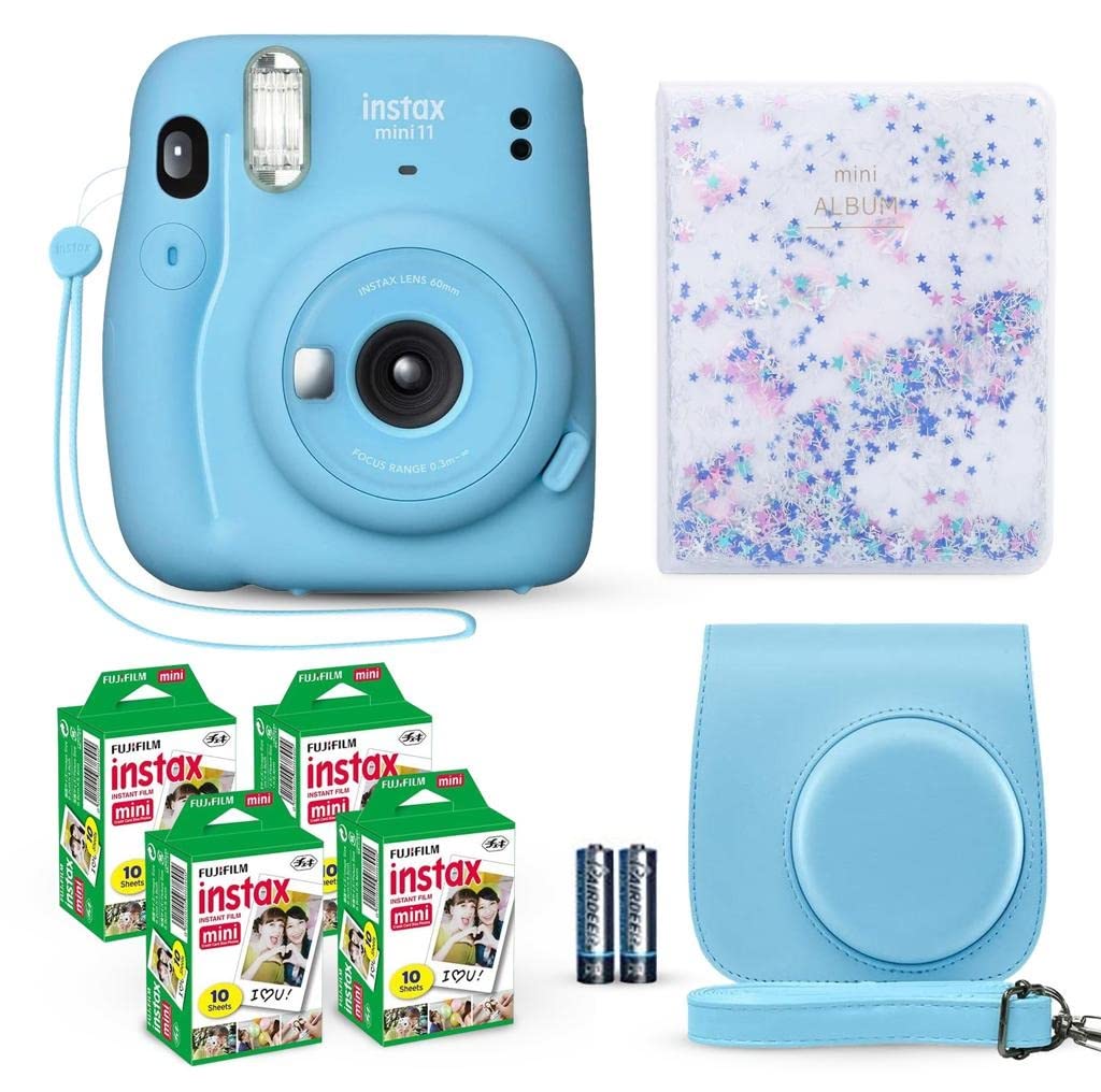 Foto 2 pulgar | Cámara Instantánea Fujifilm Instax Mini 11 Azul Cielo Con Película De 40 Años - Venta Internacional.