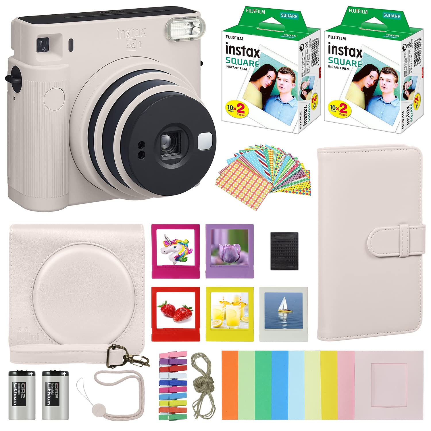 Foto 2 pulgar | Cámara Instantánea Fujifilm Instax Square Sq1, Color Blanco Tiza Y Paquete - Venta Internacional.