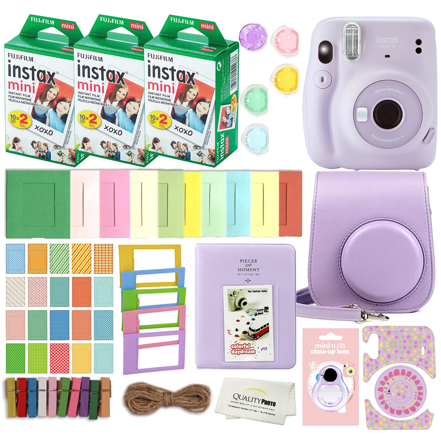 Foto 2 pulgar | Cámara Instantánea Fujifilm Instax Mini 11 Lilac Purple + Kit De Accesorios - Venta Internacional.