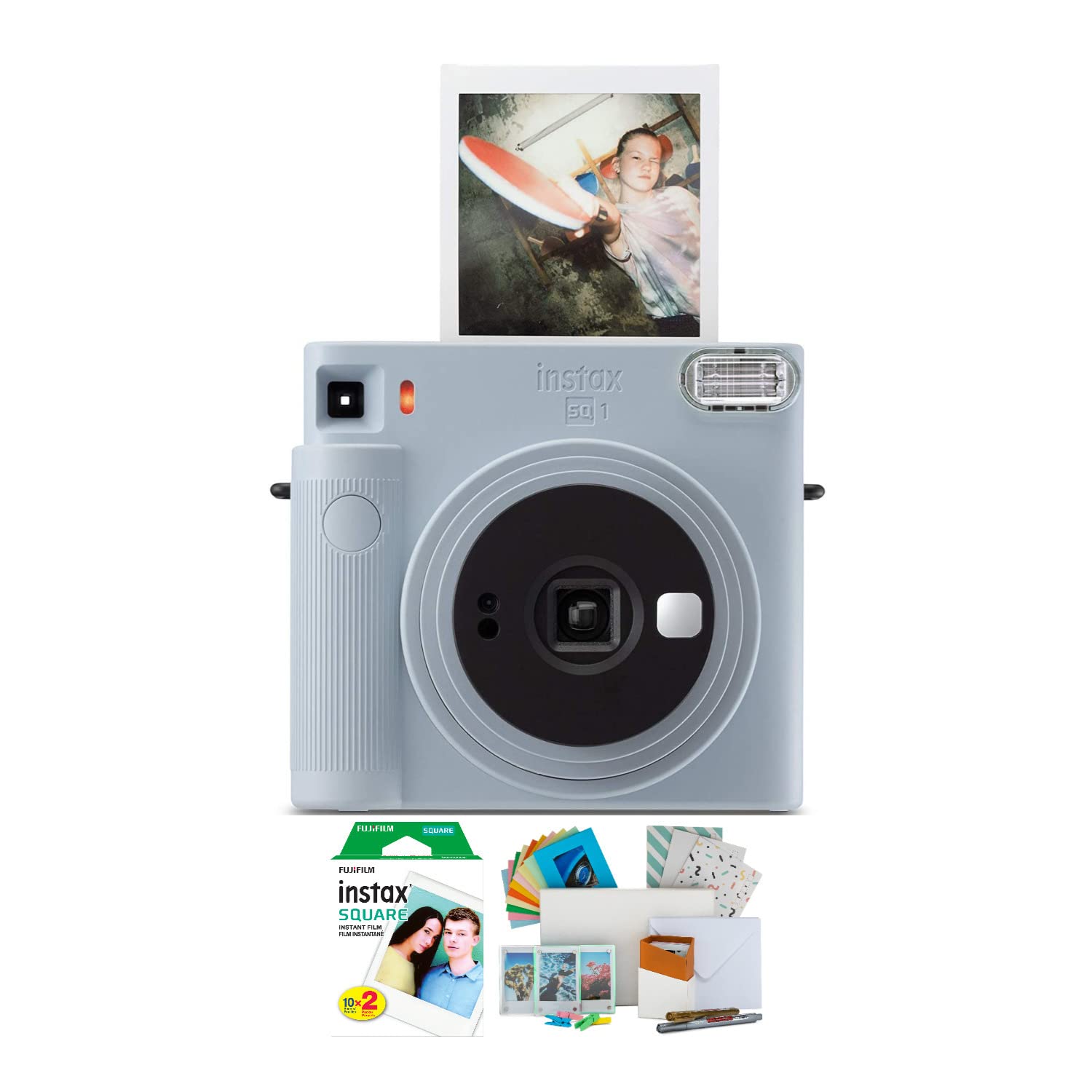 Foto 2 pulgar | Cámara Fujifilm Instax Square Sq1 Glacier Blue Con Paquete De Películas - Venta Internacional.