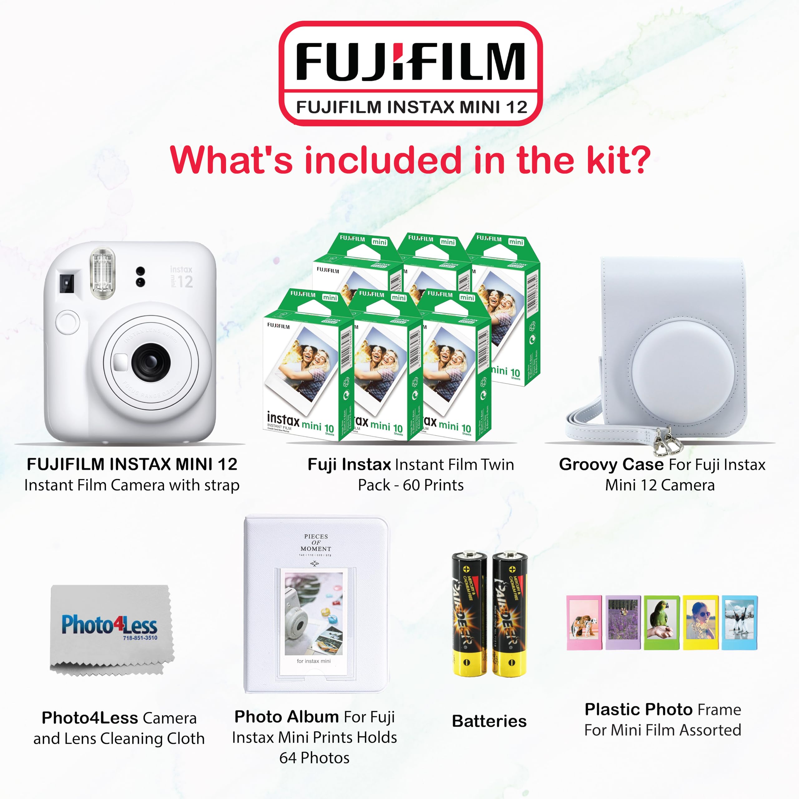 Foto 3 pulgar | Cámara Instantánea Fujifilm Instax Mini 12 Con Película Y Accesorios - Venta Internacional.