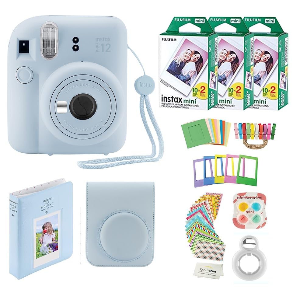 Foto 2 pulgar | Cámara Instantánea Fujifilm Instax Mini 12 Con 60 Películas Y Funda - Venta Internacional.