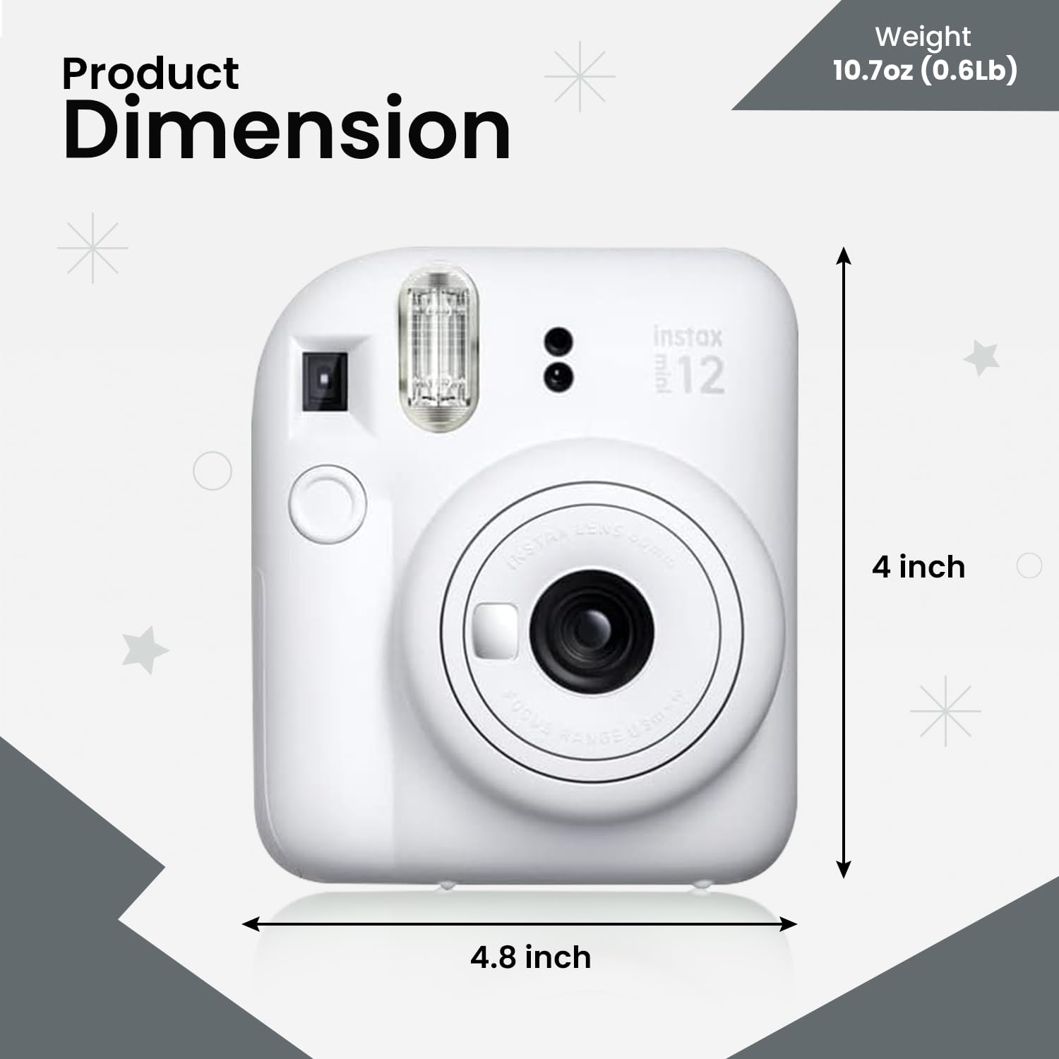 Foto 5 pulgar | Paquete De Inicio De Cámara Instantánea Fujifilm Mini 12 Con Película Y Murciélago - Venta Internacional.