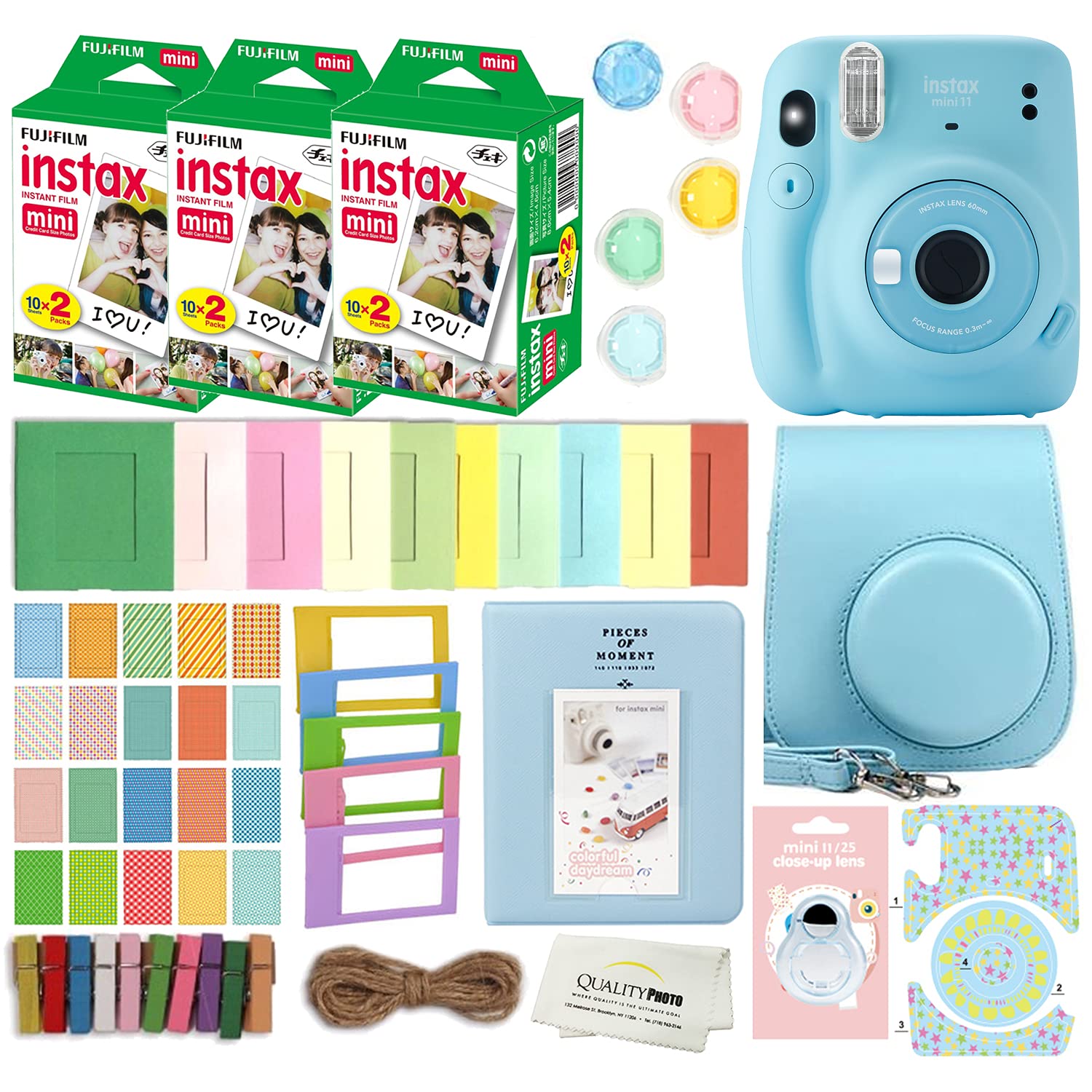 Cámara Instantánea Fujifilm Instax Mini 11 Con Funda Y 60 Películas - Venta Internacional. $4,756