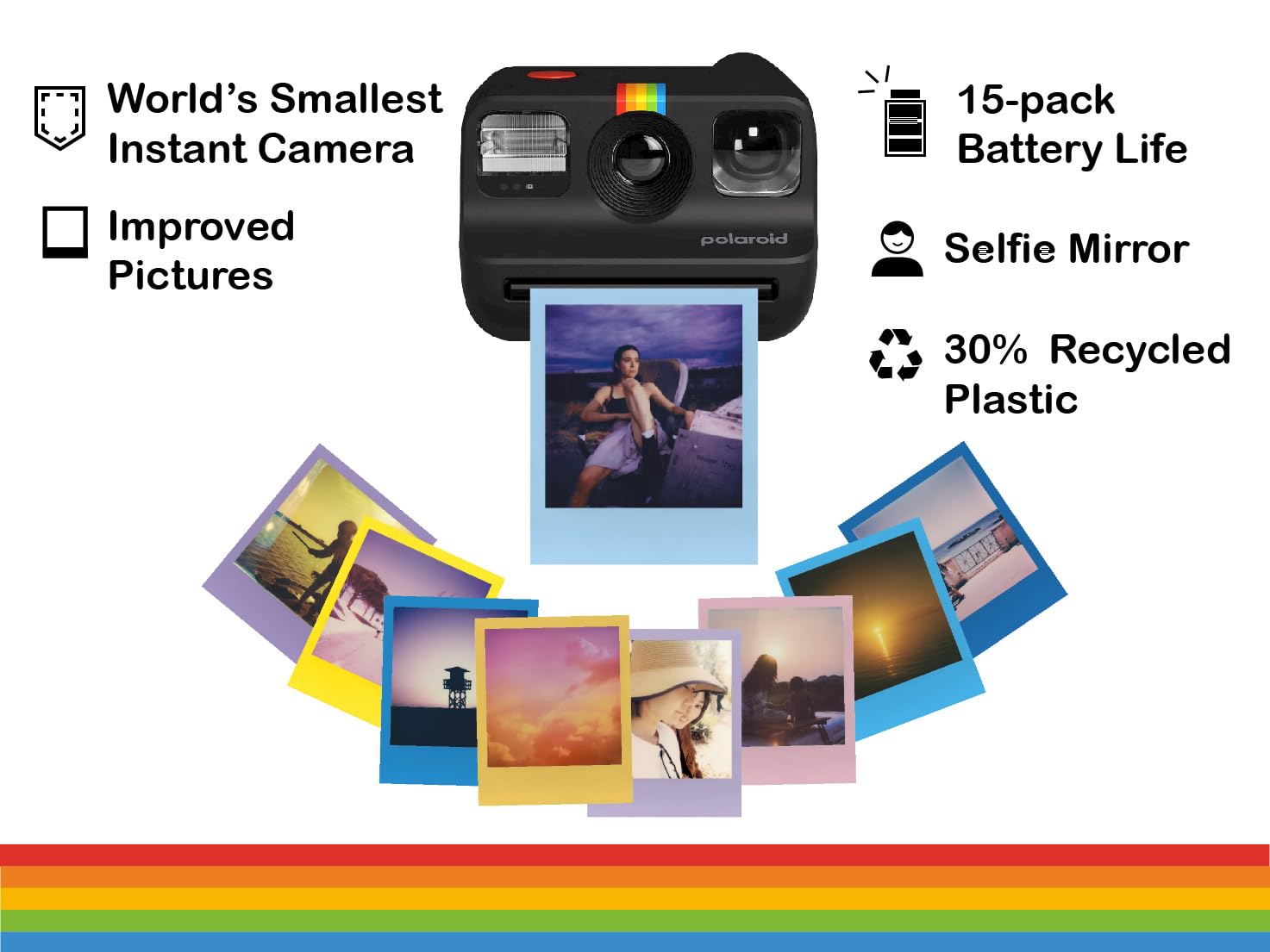 Foto 3 | Minicámara De Película Instantánea Polaroid Go Gen 2 (negra) - Venta Internacional.