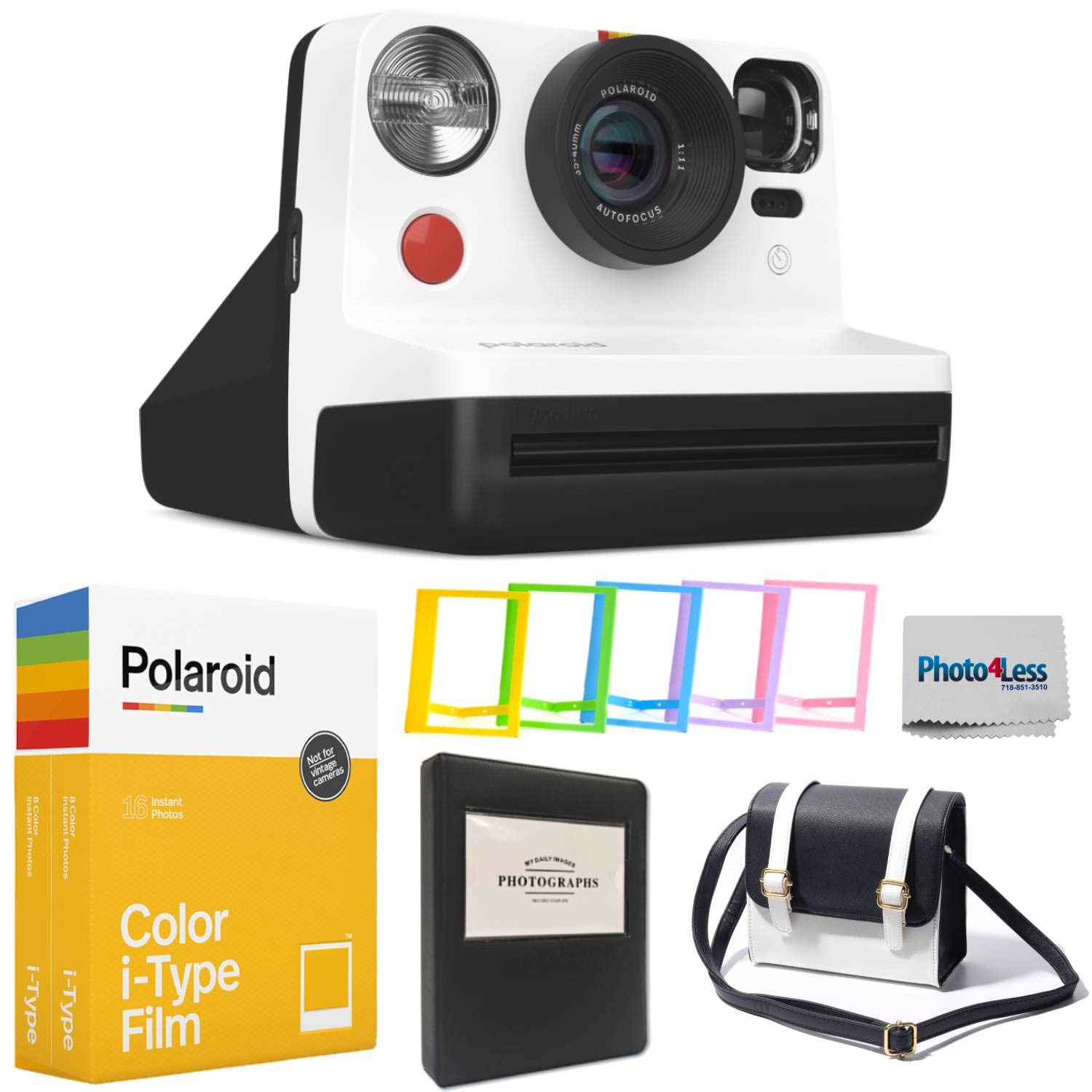 Foto 1 | Cámara De Película Instantánea Polaroid Now, Segunda Generación, I-type, Negra - Venta Internacional.