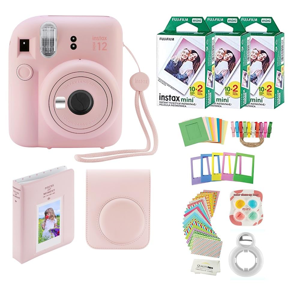 Cámara Instantánea Fujifilm Instax Mini 12 Con Funda Y 60 Impresiones - Venta Internacional. $5,586