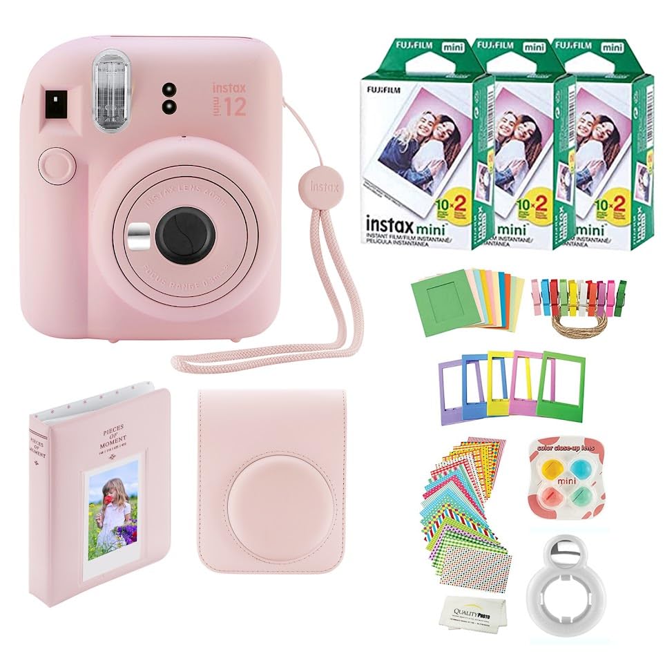 Foto 2 pulgar | Cámara Instantánea Fujifilm Instax Mini 12 Con Funda Y 60 Impresiones - Venta Internacional.