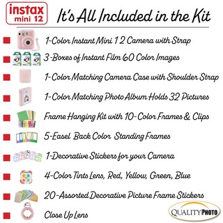 Foto 3 | Cámara Instantánea Fujifilm Instax Mini 12 Con Funda Y 60 Impresiones - Venta Internacional.