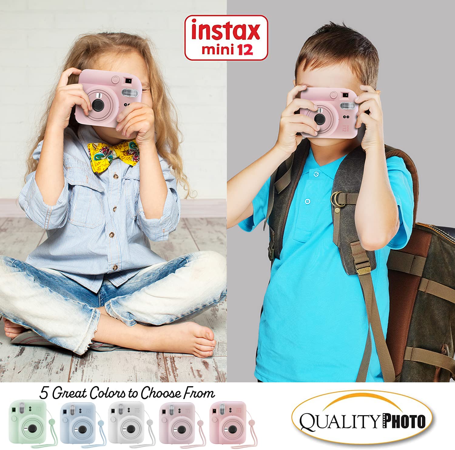 Foto 8 pulgar | Cámara Instantánea Fujifilm Instax Mini 12 Con Funda Y 60 Impresiones - Venta Internacional.