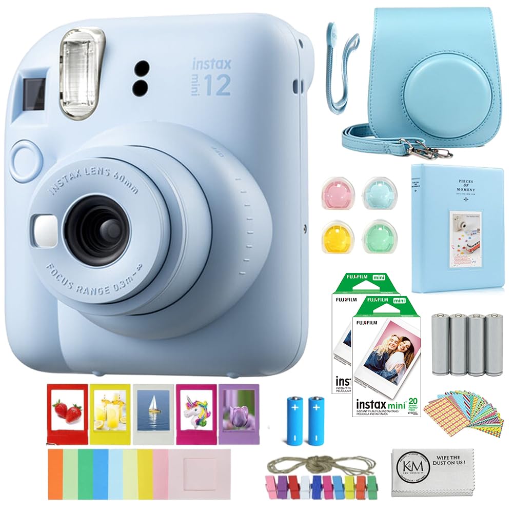 Cámara De Película Instantánea Fujifilm Instax Mini 12 Azul Pastel - Venta Internacional. $4,758