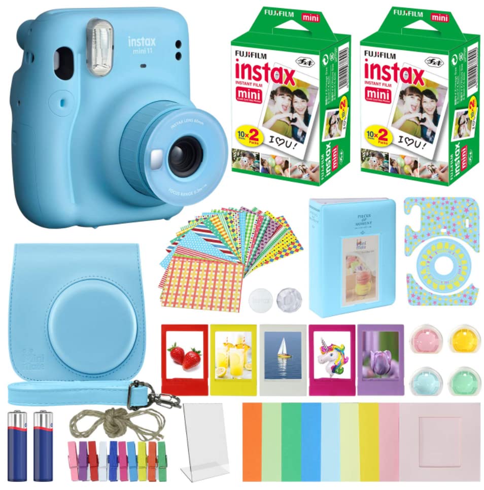 Foto 2 pulgar | Cámara Fujifilm Instax Mini 11 Azul Cielo Con Paquete De Accesorios - Venta Internacional.