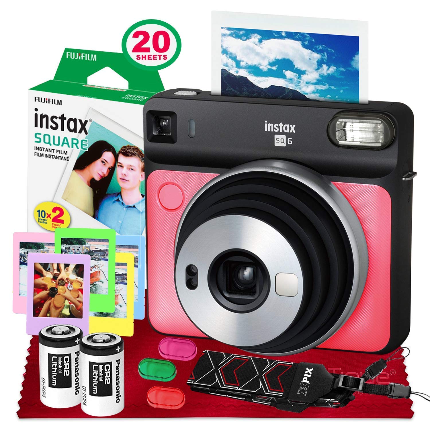 Foto 2 pulgar | Cámara Fujifilm Instax Square Sq6, Película Instantánea, Rojo Rubí - Venta Internacional.