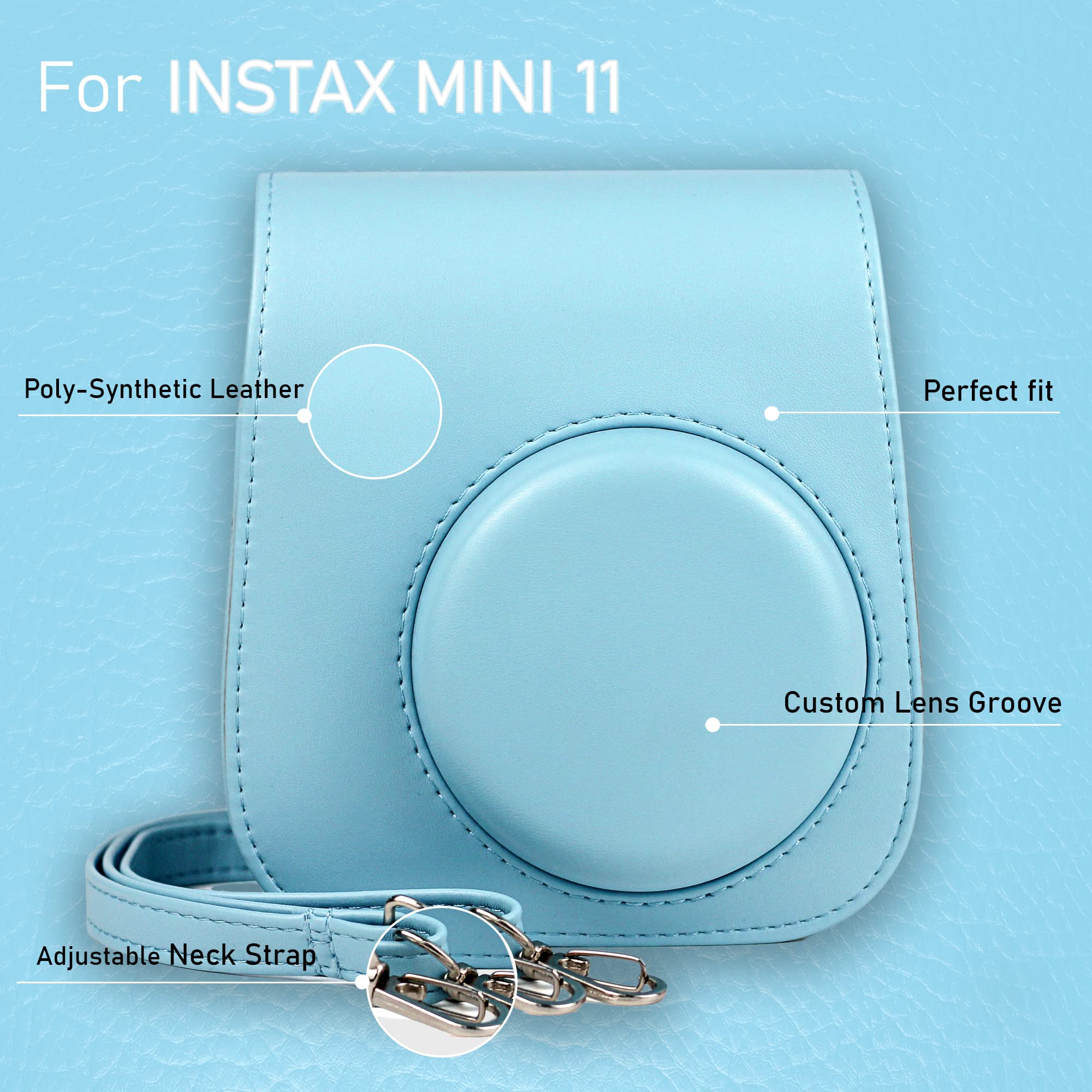 Foto 4 | Cámara Instantánea Fujifilm Instax Mini 11 Azul Cielo Con Paquete - Venta Internacional.