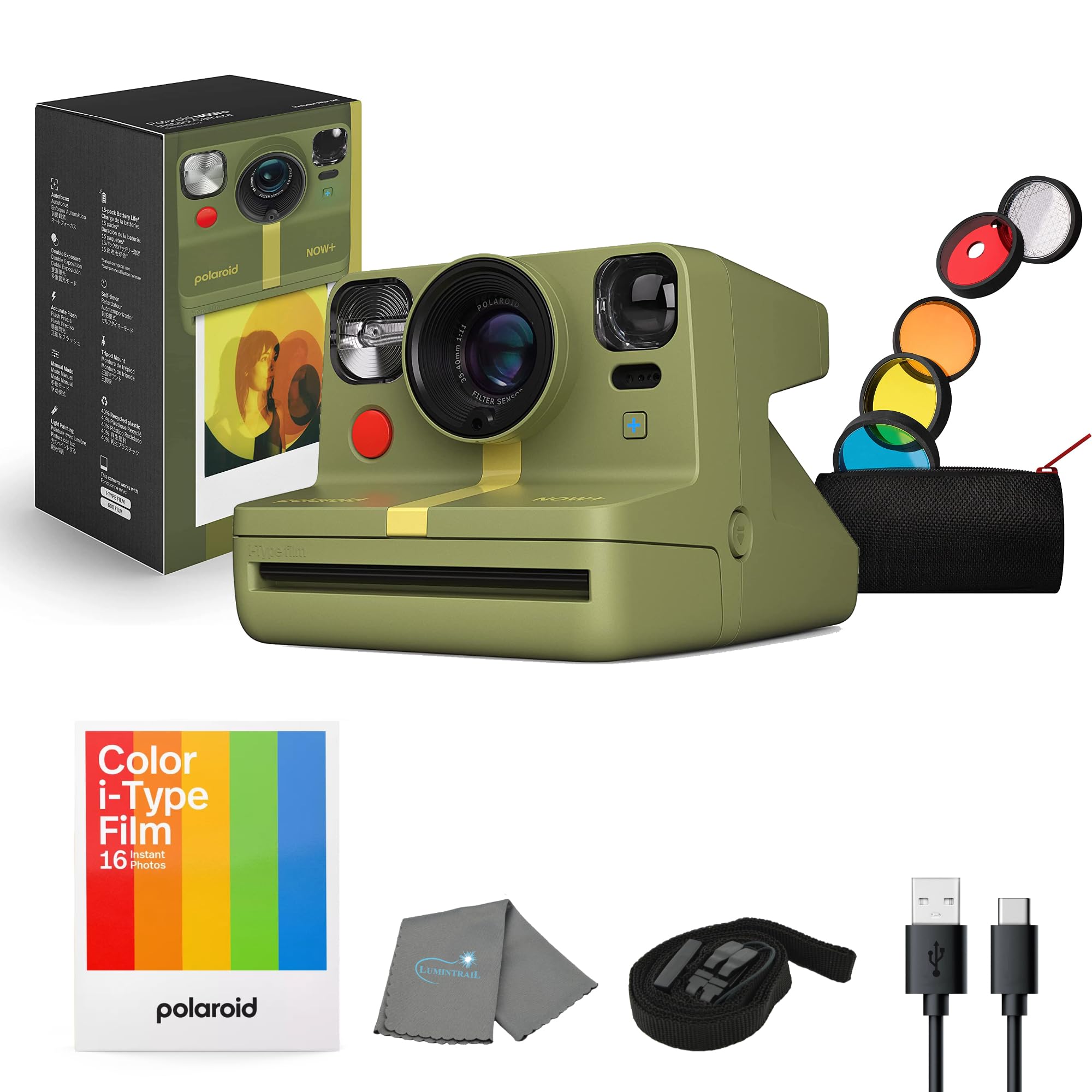 Foto 2 pulgar | Cámara Instantánea Polaroid Now+ Gen 2 Forest Green Con Accesorios - Venta Internacional.