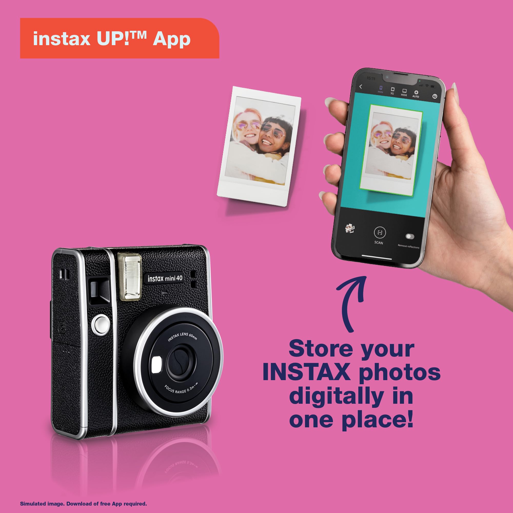 Foto 5 | Cámara Fujifilm Instax Mini 40 Instant Con Modo Selfie Plateada - Venta Internacional.