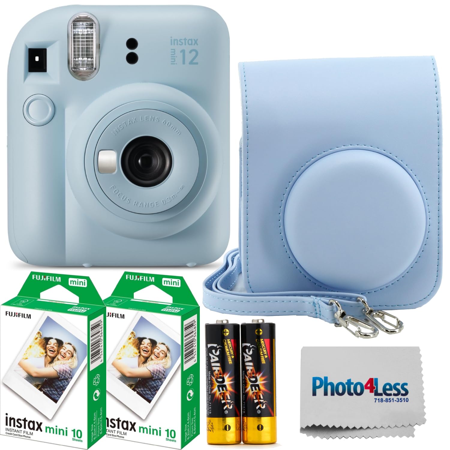 Foto 2 pulgar | Cámara De Película Instantánea Fujifilm Instax Mini 12 Azul Pastel - Venta Internacional.