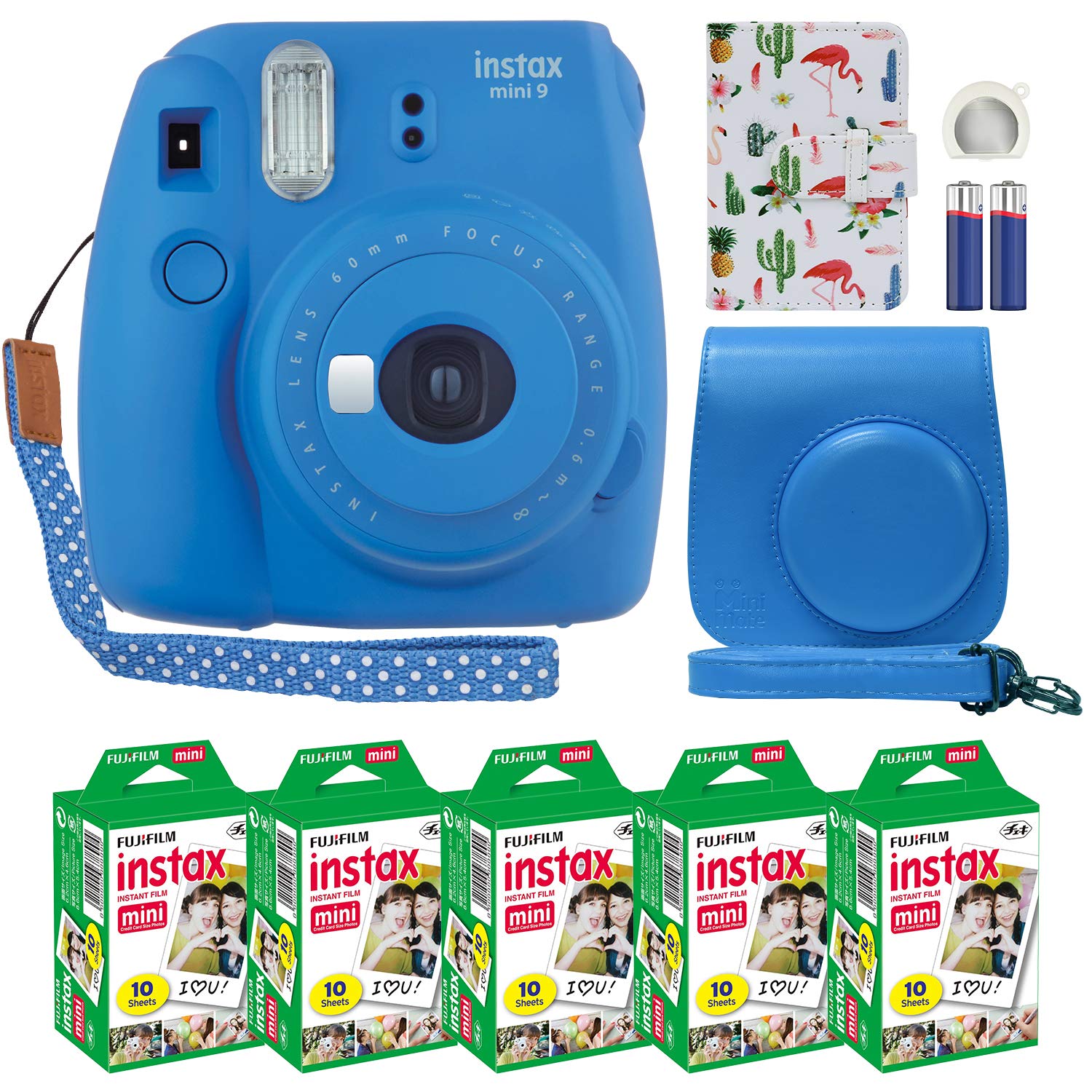 Cámara Fujifilm Instax Mini 9 Azul Cobalto Con Funda Y Película - Venta Internacional. $3,932