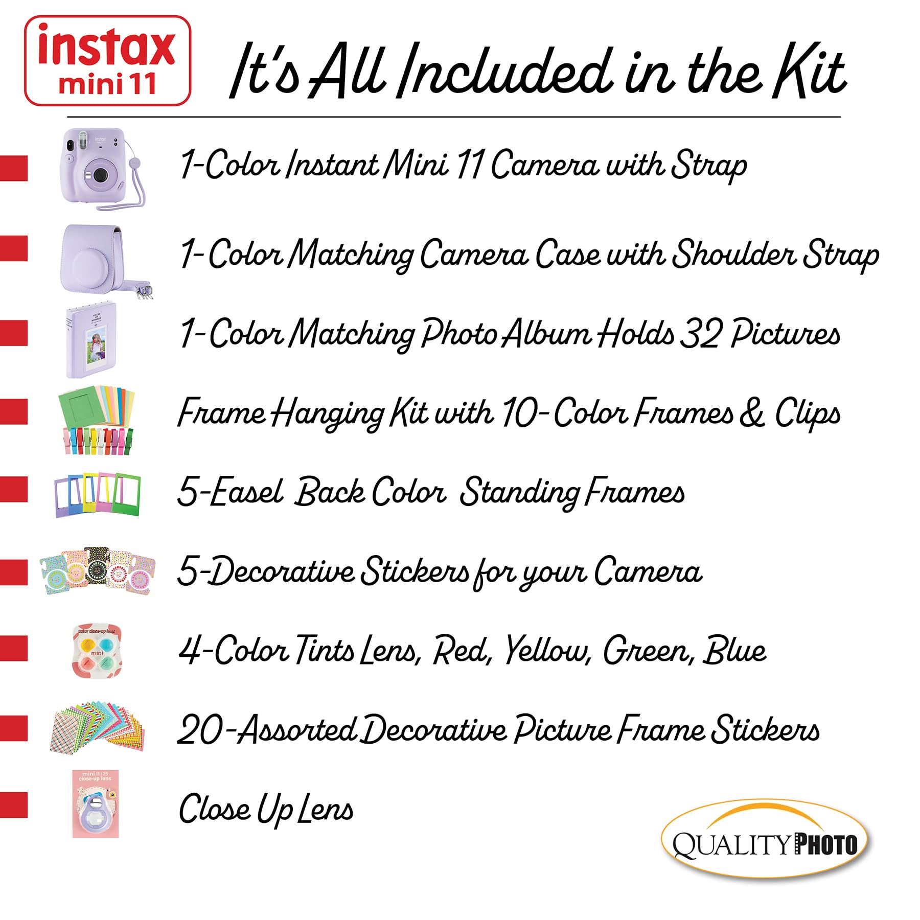 Foto 4 pulgar | Cámara Fujifilm Instax Mini 11 Lila Púrpura Con Kit De Accesorios - Venta Internacional.