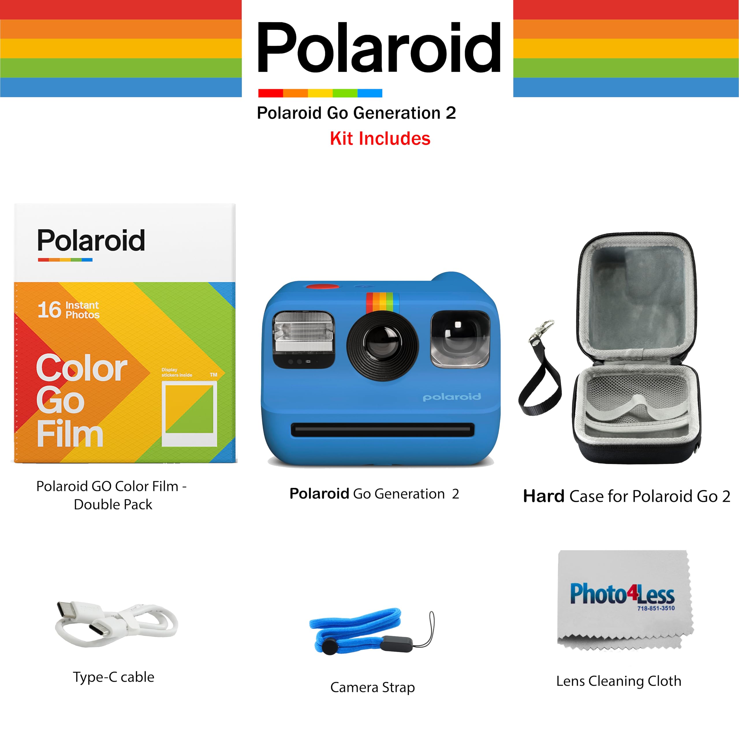 Foto 3 pulgar | Cámara De Película Instantánea Polaroid Go Generation 2 Con Paquete - Venta Internacional.