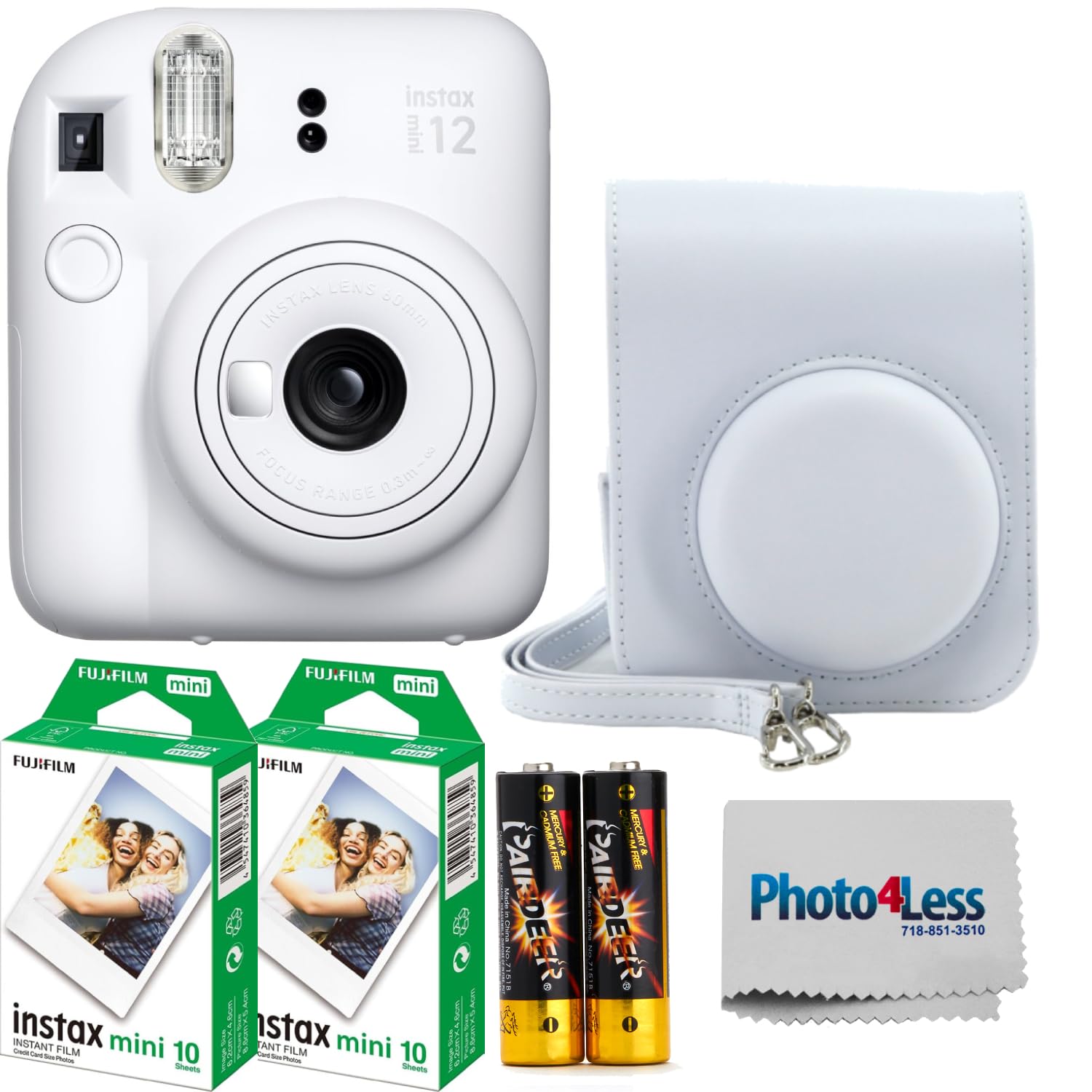 Foto 2 pulgar | Cámara De Película Instantánea Fujifilm Instax Mini 12 Clay White - Venta Internacional.