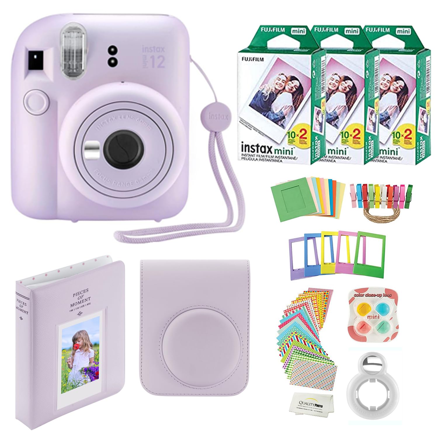 Cámara Instantánea Fujifilm Instax Mini 12 Con Funda Y 60 Películas - Venta Internacional.