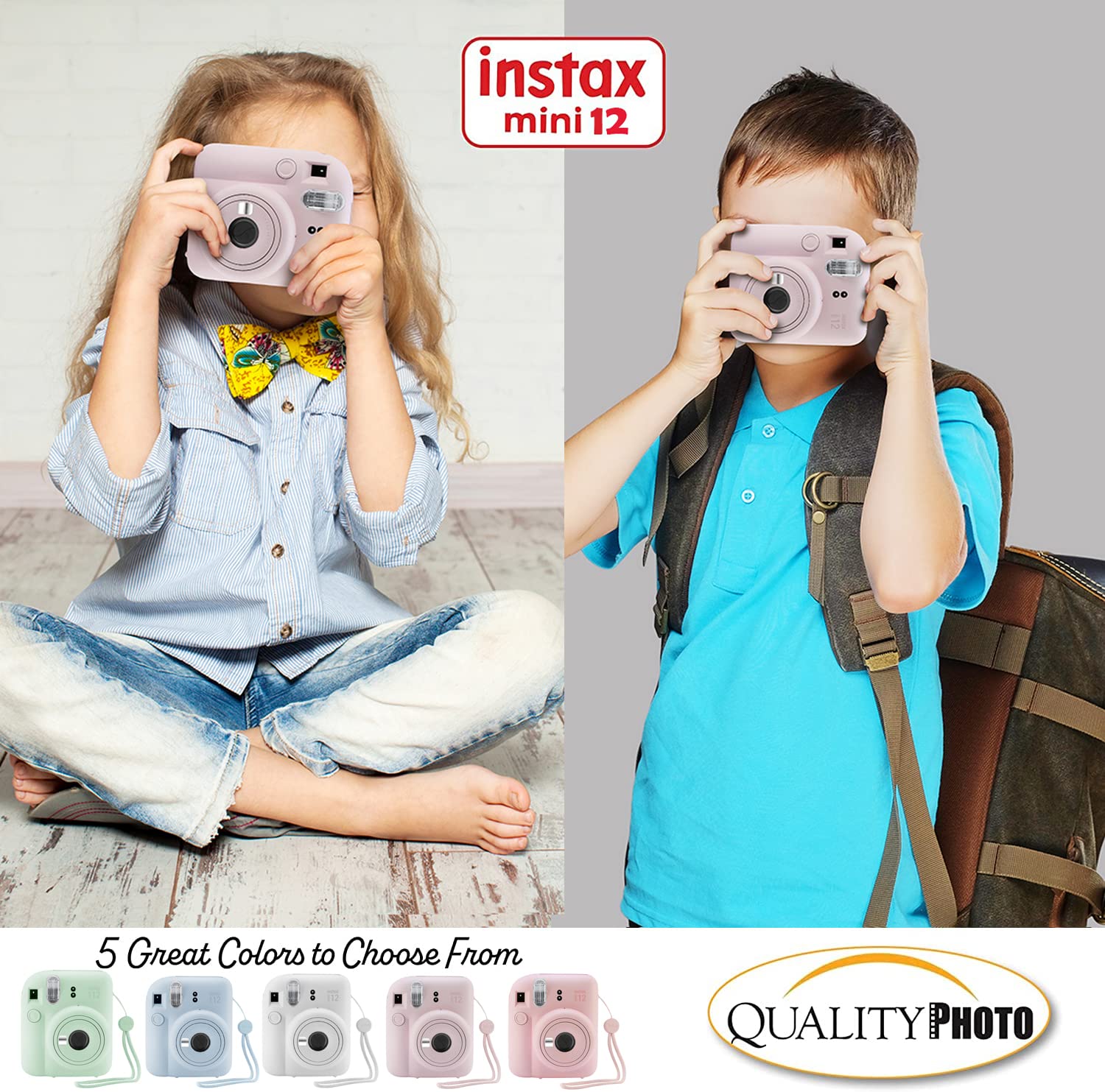 Foto 8 pulgar | Cámara Instantánea Fujifilm Instax Mini 12 Con Funda Y 60 Películas - Venta Internacional.