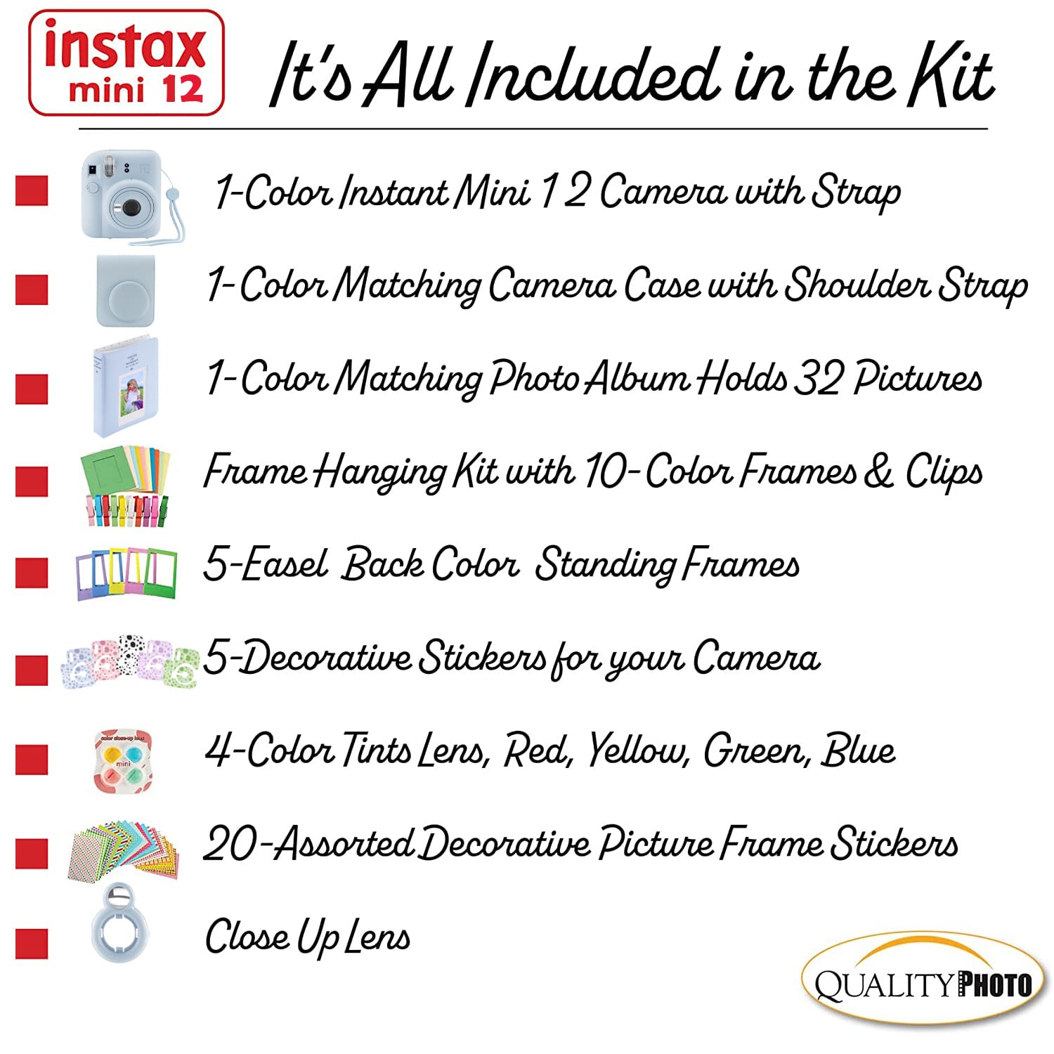 Foto 4 pulgar | Cámara Instantánea Fujifilm Instax Mini 12 Con Kit De Accesorios Azul - Venta Internacional.