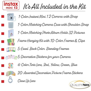 Foto 3 | Cámara Instantánea Fujifilm Instax Mini 12 Con Kit De Accesorios Azul - Venta Internacional.