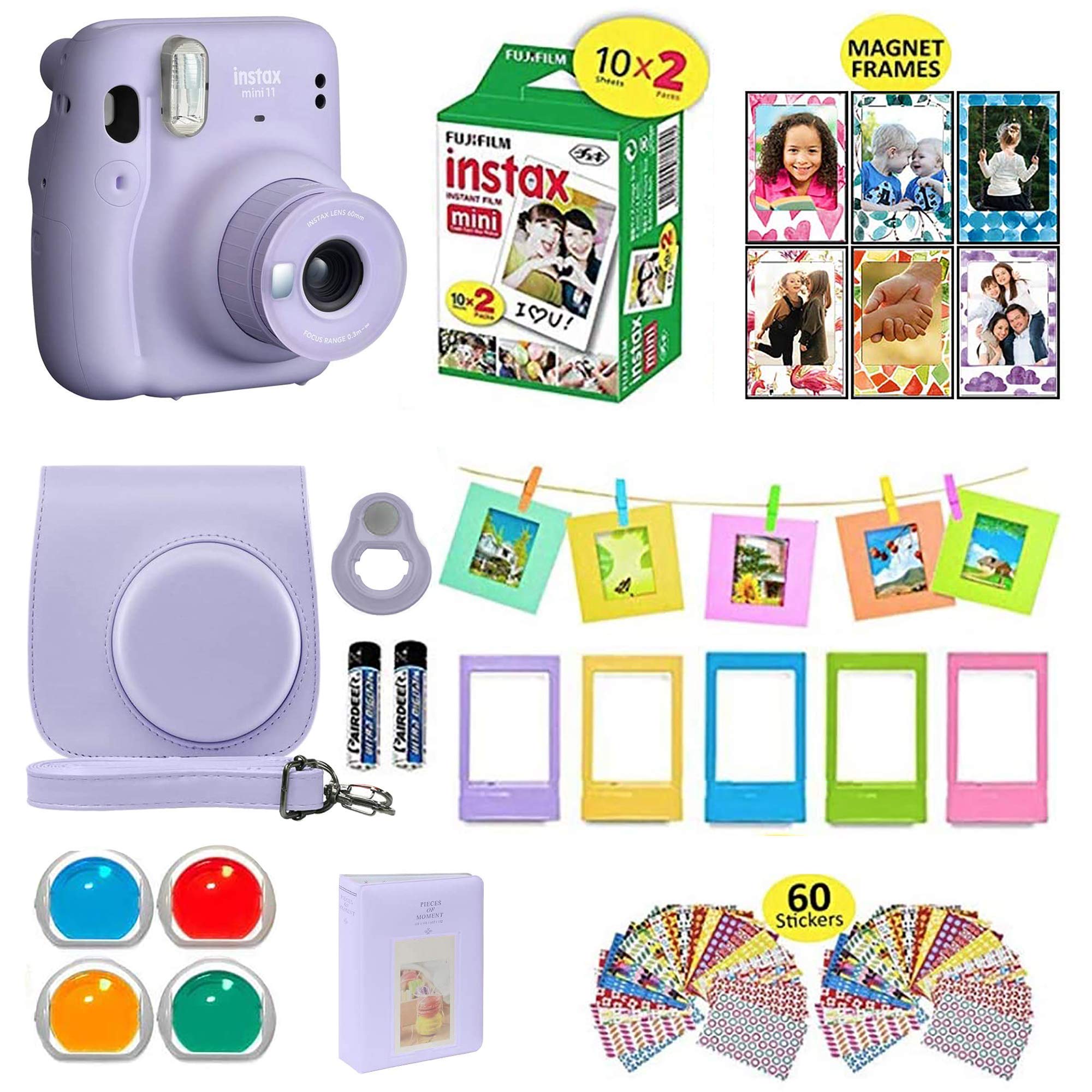Cámara Fujifilm Instax Mini 11 Lilac Purple Con 20 Películas + Acc - Venta Internacional. $4,346