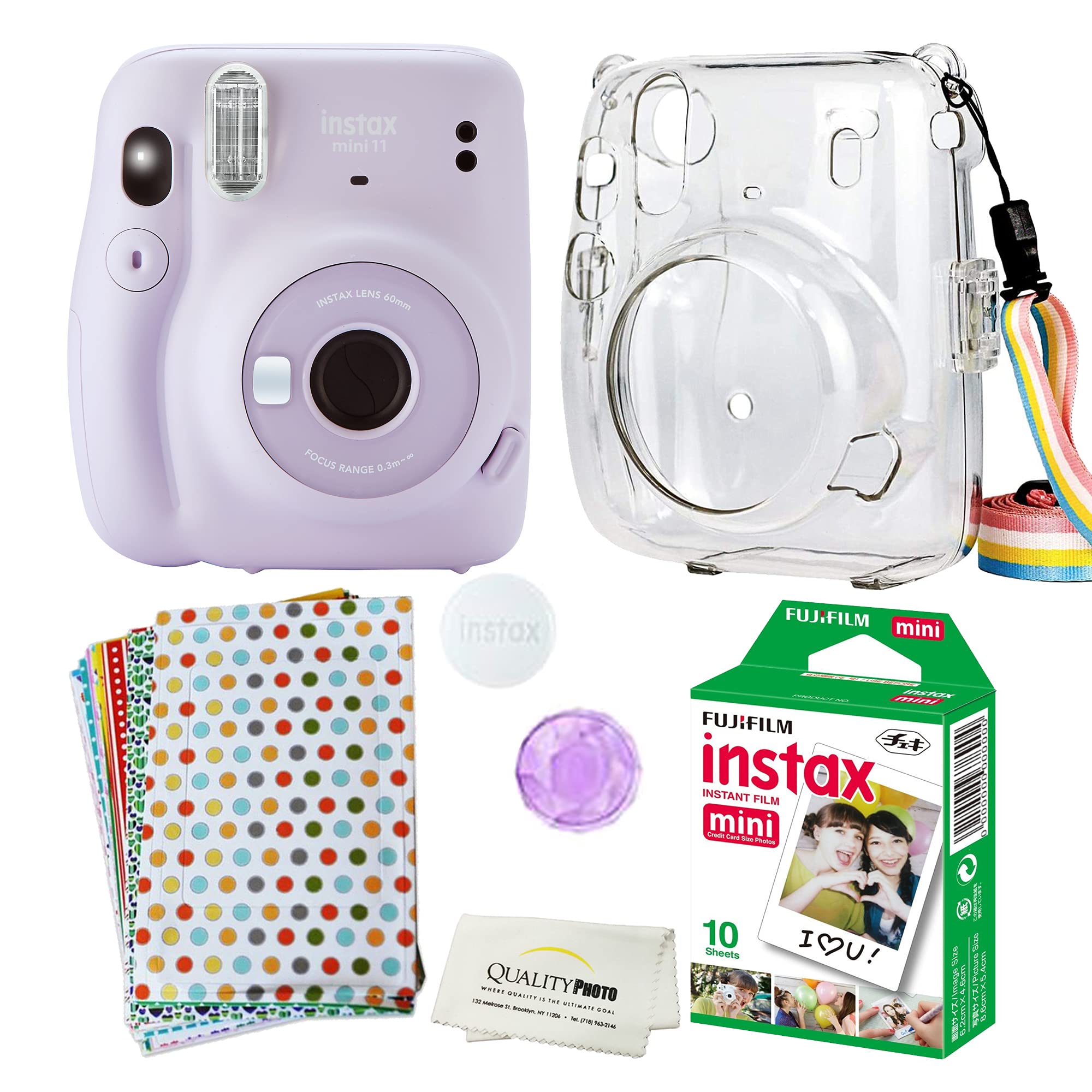 Foto 2 pulgar | Cámara Fujifilm Instax Mini 11 Lila Púrpura Con Funda Y Películas - Venta Internacional.