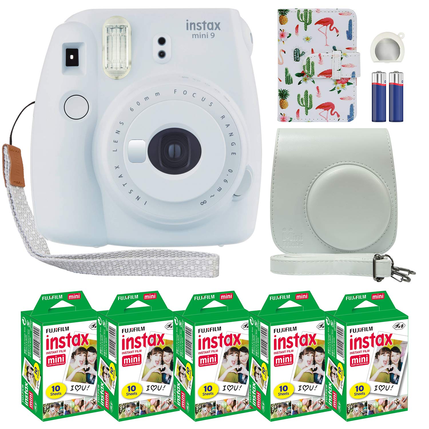 Foto 2 pulgar | Cámara Instantánea Fujifilm Instax Mini 9 Blanco Ahumado +50 Película - Venta Internacional.