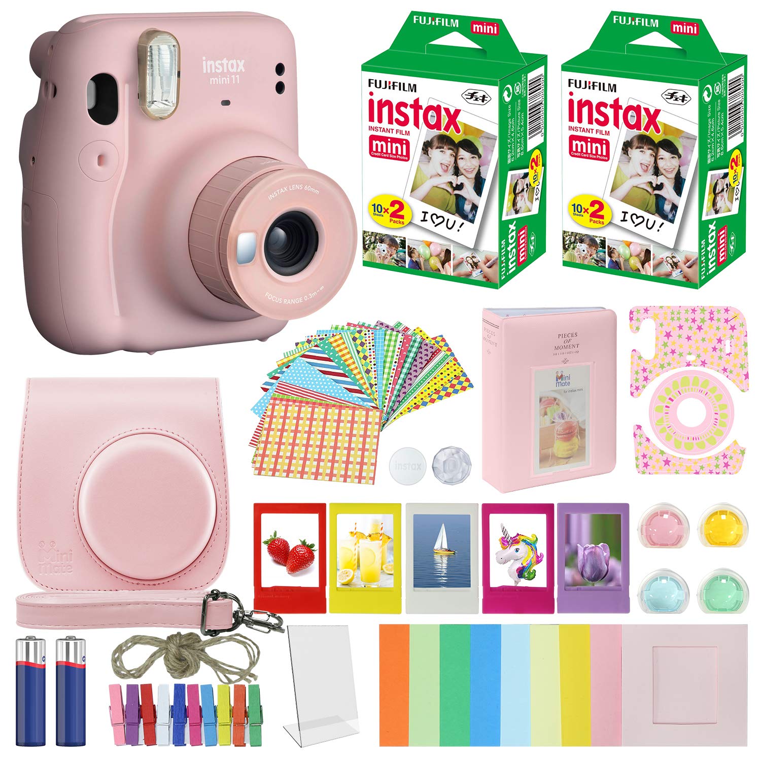 Foto 2 pulgar | Cámara Fujifilm Instax Mini 11 Blush Pink Con Accesorios - Venta Internacional.