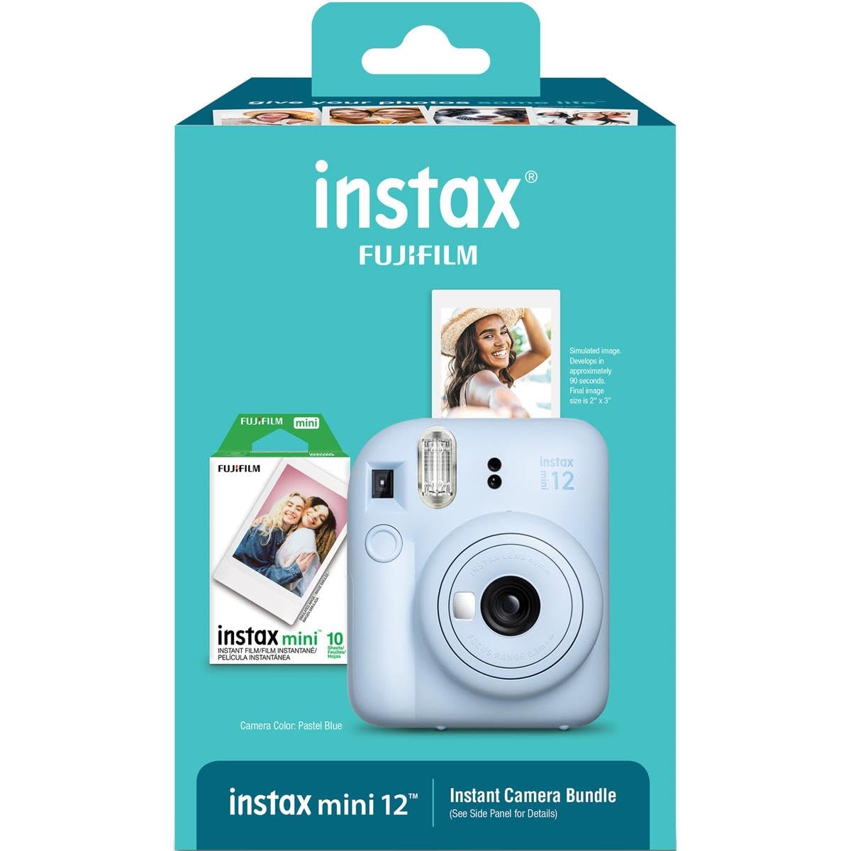 Foto 3 pulgar | Cámara Fujifilm Instax Mini 12 Azul Con Paquete Navideño 2023 - Venta Internacional.