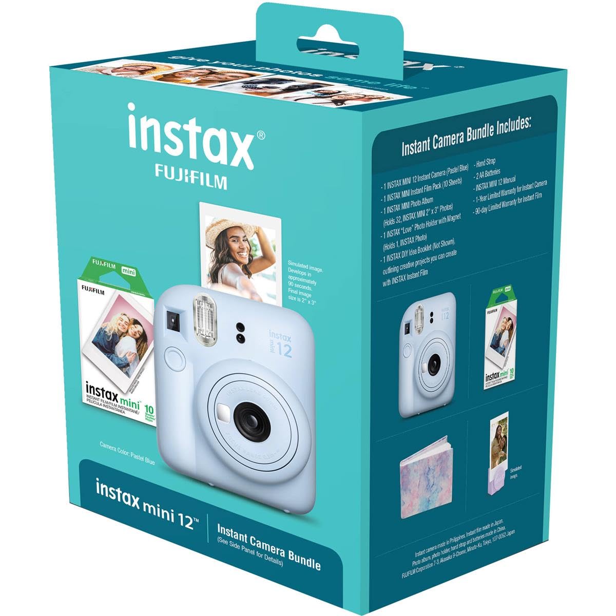 Foto 4 pulgar | Cámara Fujifilm Instax Mini 12 Azul Con Paquete Navideño 2023 - Venta Internacional.