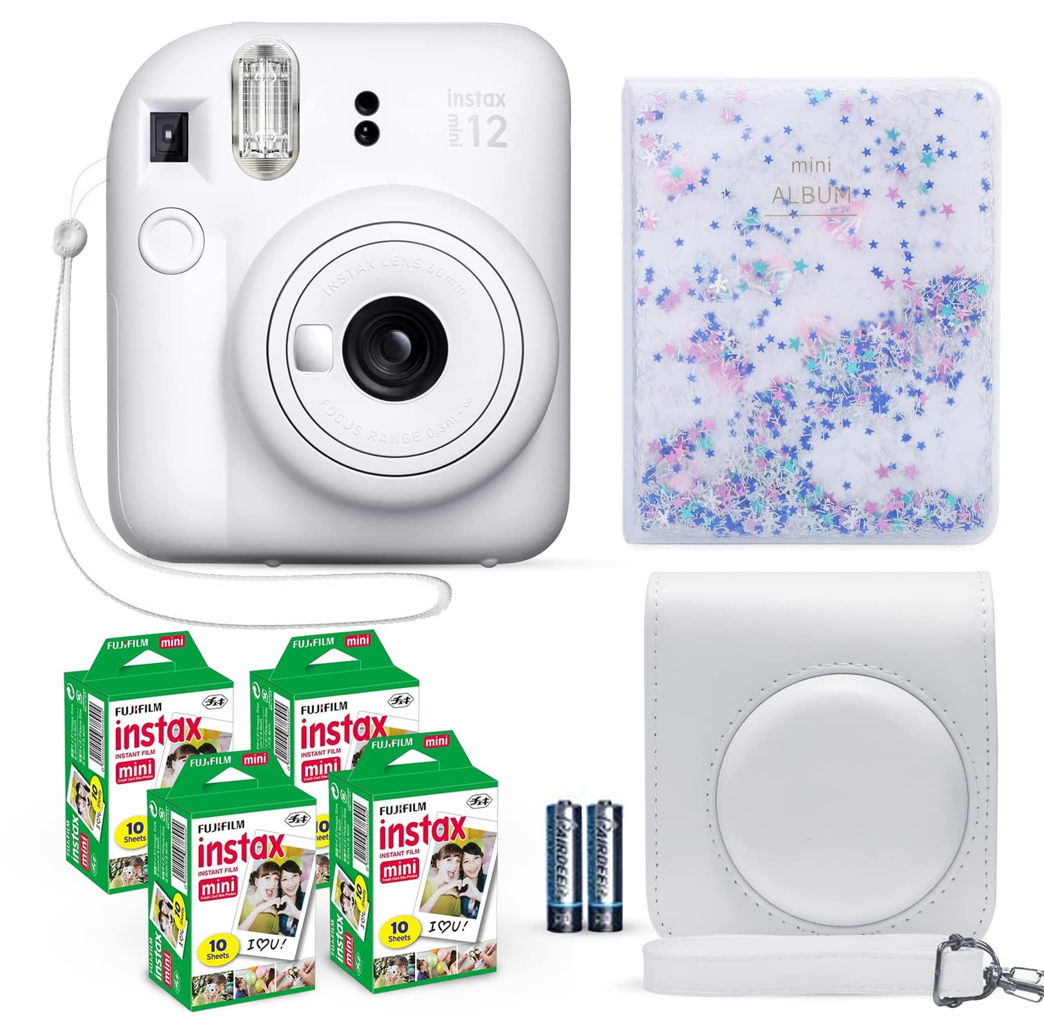 Foto 2 pulgar | Cámara Fujifilm Instax Mini 12 De Color Blanco Arcilla Con Película De 40 Hojas - Venta Internacional.